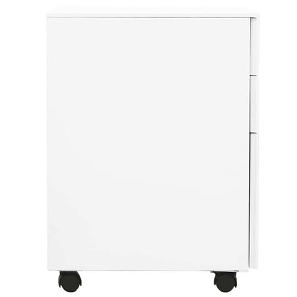 vidaXL File Cabinet | White | Steel | Standard | Filing Cabinet | Rectangular