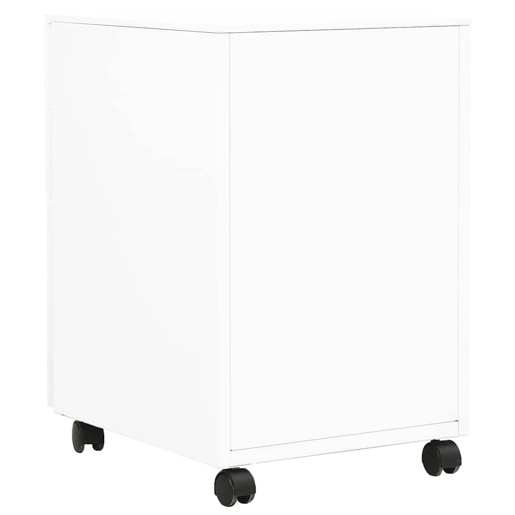 vidaXL File Cabinet | White | Steel | Standard | Filing Cabinet | Rectangular