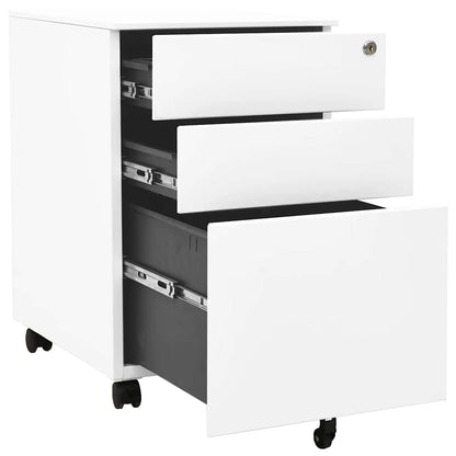 vidaXL File Cabinet | White | Steel | Standard | Filing Cabinet | Rectangular