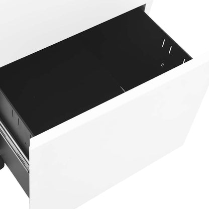 vidaXL File Cabinet | White | Steel | Standard | Filing Cabinet | Rectangular