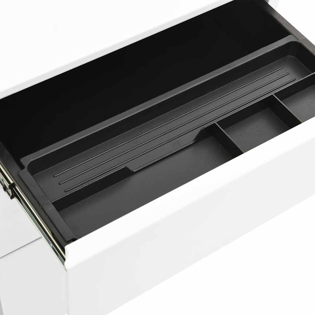 vidaXL File Cabinet | White | Steel | Standard | Filing Cabinet | Rectangular