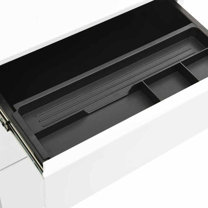 vidaXL File Cabinet | White | Steel | Standard | Filing Cabinet | Rectangular