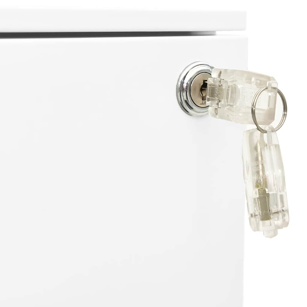 vidaXL File Cabinet | White | Steel | Standard | Filing Cabinet | Rectangular