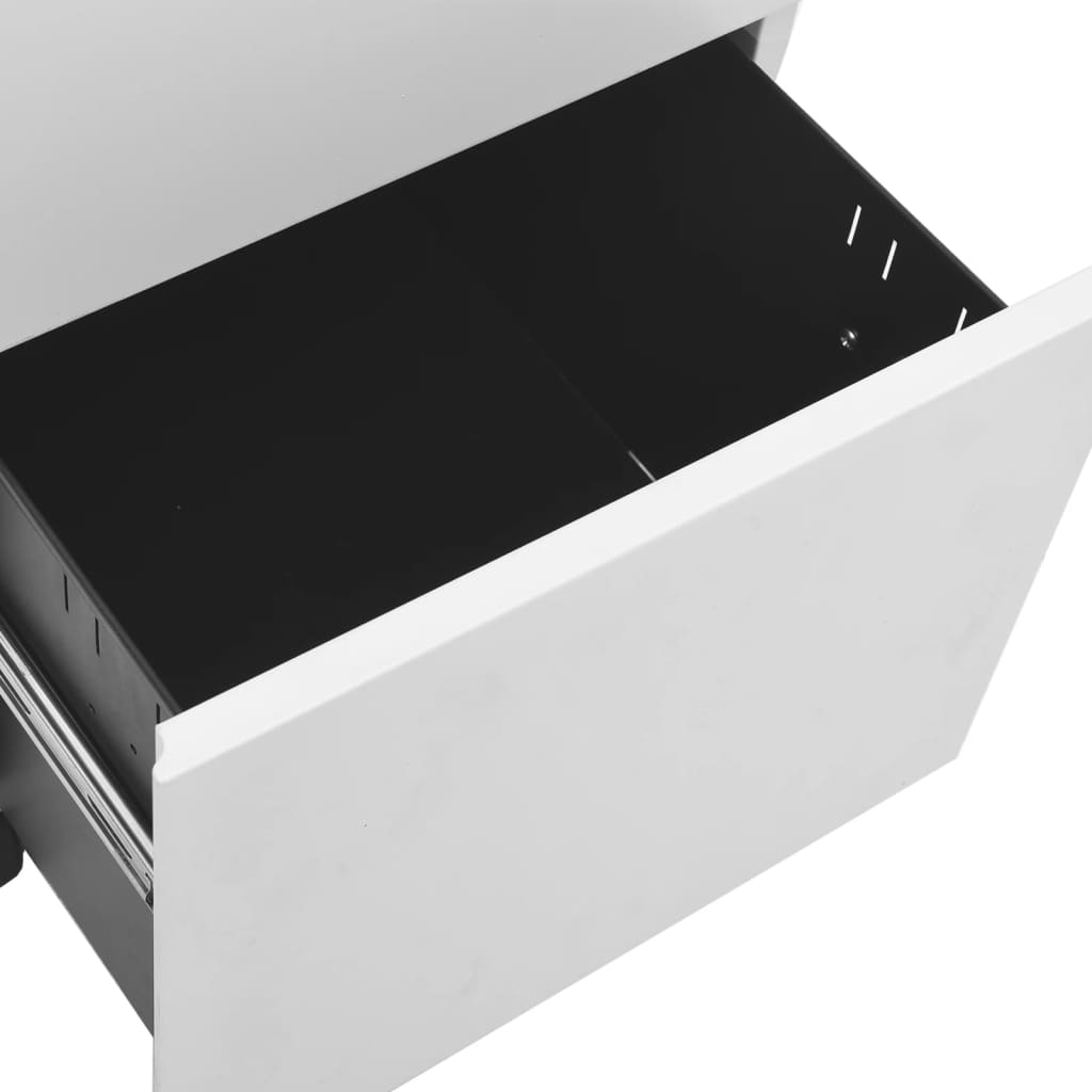 vidaXL Mobile File Cabinet Light Grey 39x45x60 cm Steel