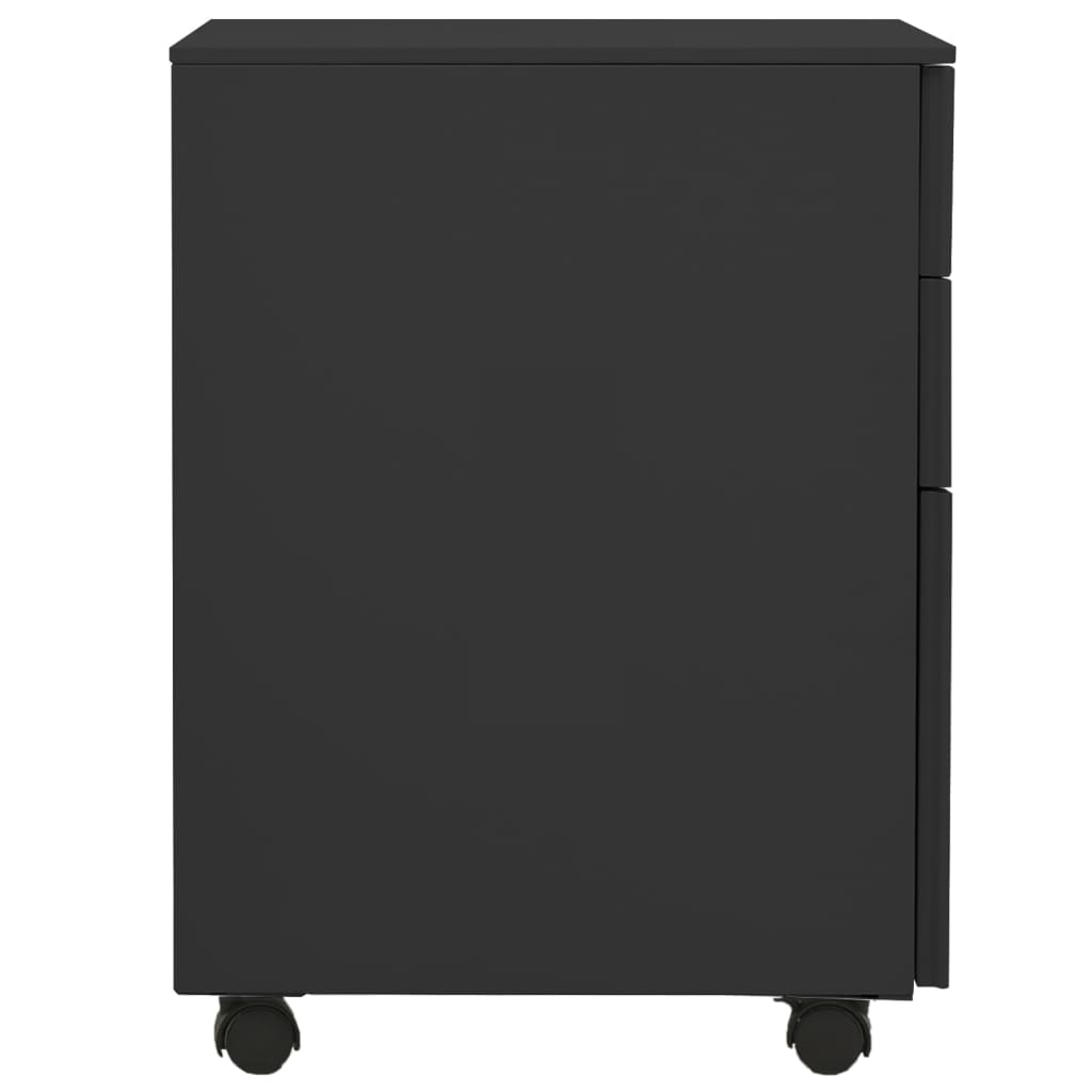 vidaXL Mobile File Cabinet Anthracite 39x45x60 cm Steel