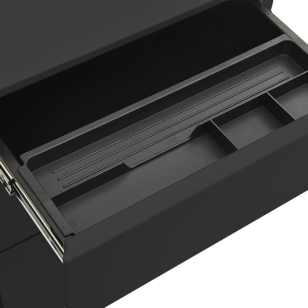 vidaXL Mobile File Cabinet Anthracite 39x45x60 cm Steel
