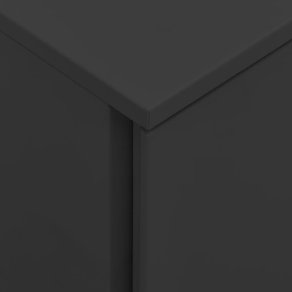 vidaXL Mobile File Cabinet Anthracite 39x45x60 cm Steel