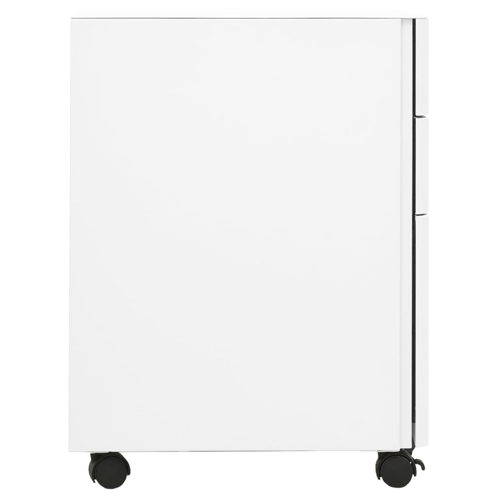 vidaXL File Cabinet | White | Steel | Small | Locks | File Cabinet | Rectangular
