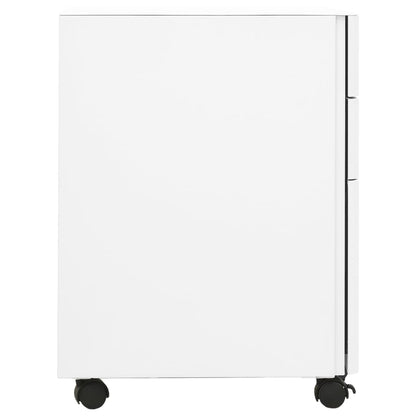 vidaXL File Cabinet | White | Steel | Small | Locks | File Cabinet | Rectangular
