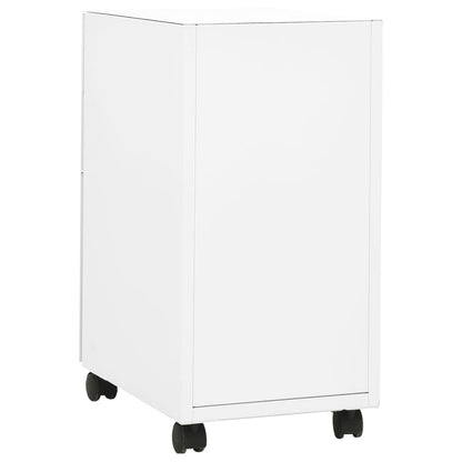 vidaXL File Cabinet | White | Steel | Small | Locks | File Cabinet | Rectangular