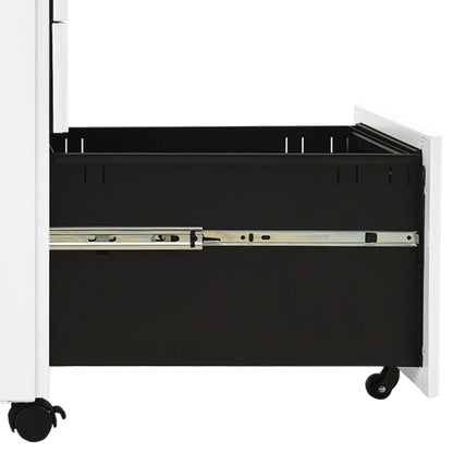 vidaXL File Cabinet | White | Steel | Small | Locks | File Cabinet | Rectangular