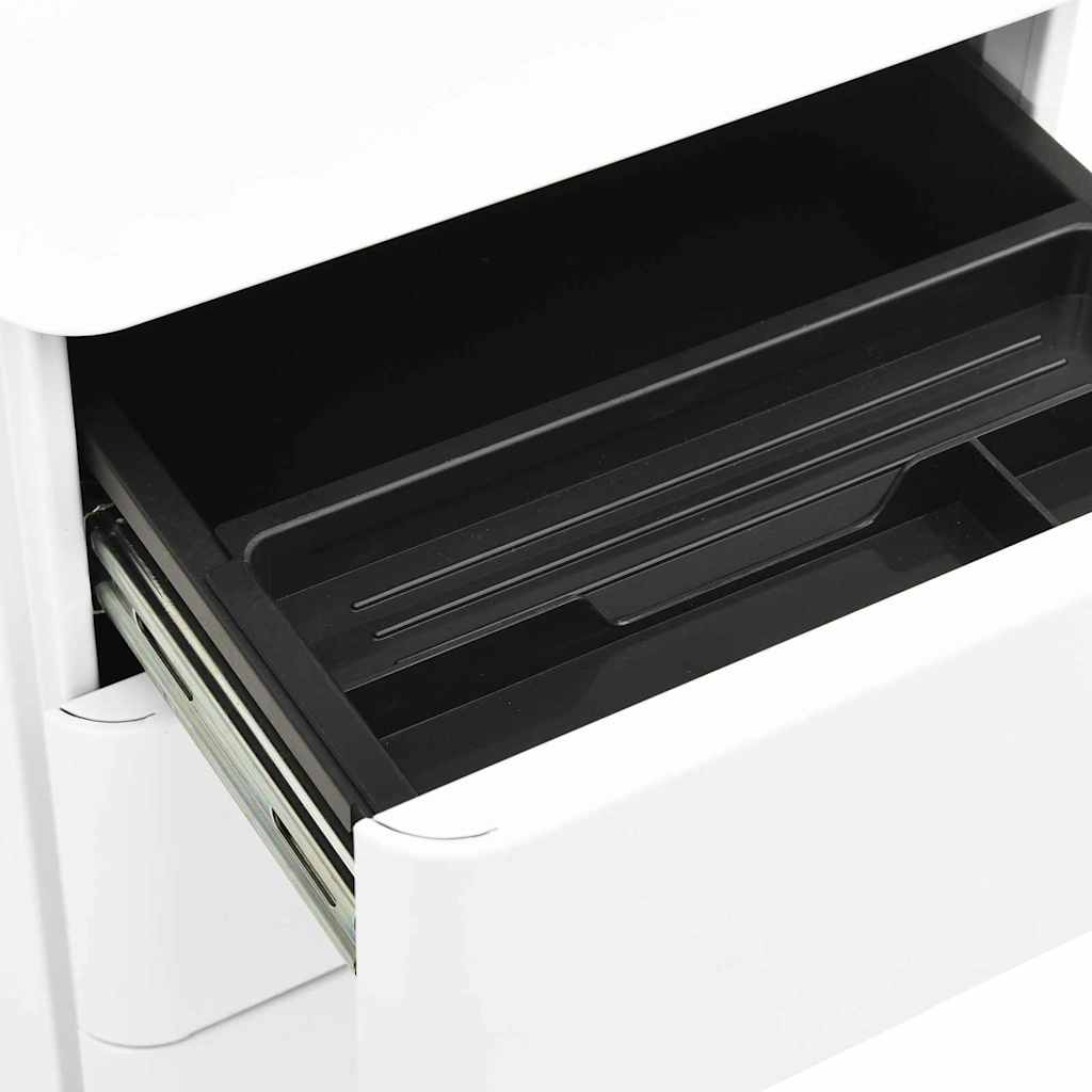 vidaXL Mobile File Cabinet White 30x45x59 cm Steel