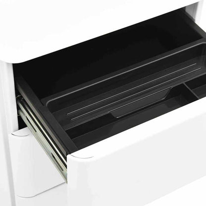 vidaXL Mobile File Cabinet White 30x45x59 cm Steel