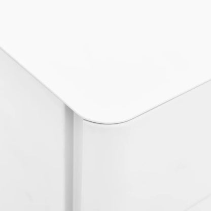 vidaXL File Cabinet | White | Steel | Small | Locks | File Cabinet | Rectangular