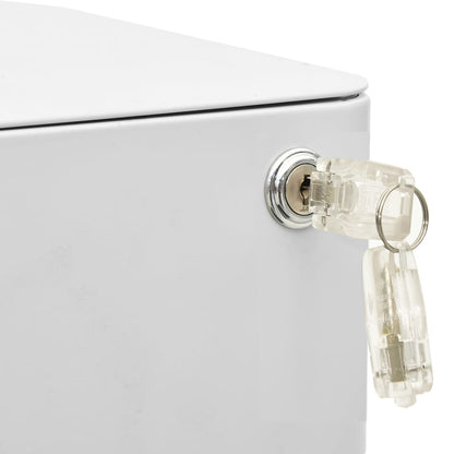 vidaXL File Cabinet | Light grey | Steel | Slides under a desk