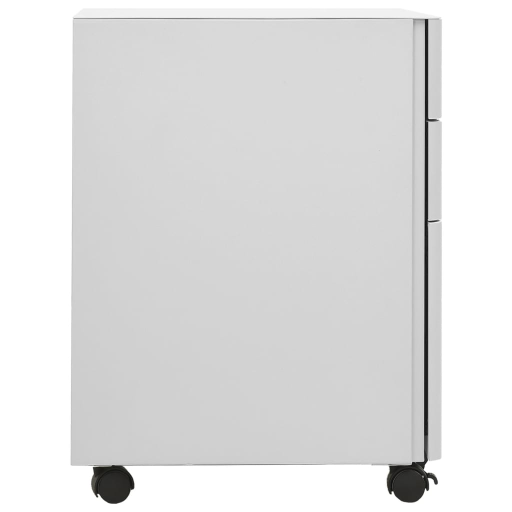 vidaXL File Cabinet | Light grey | Steel | Slides under a desk