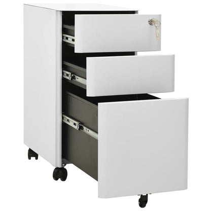 vidaXL File Cabinet | Light grey | Steel | Slides under a desk