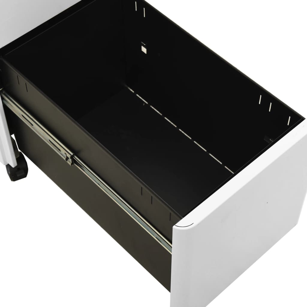 vidaXL File Cabinet | Light grey | Steel | Slides under a desk