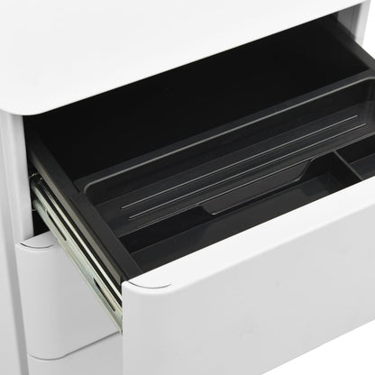 vidaXL File Cabinet | Light grey | Steel | Slides under a desk