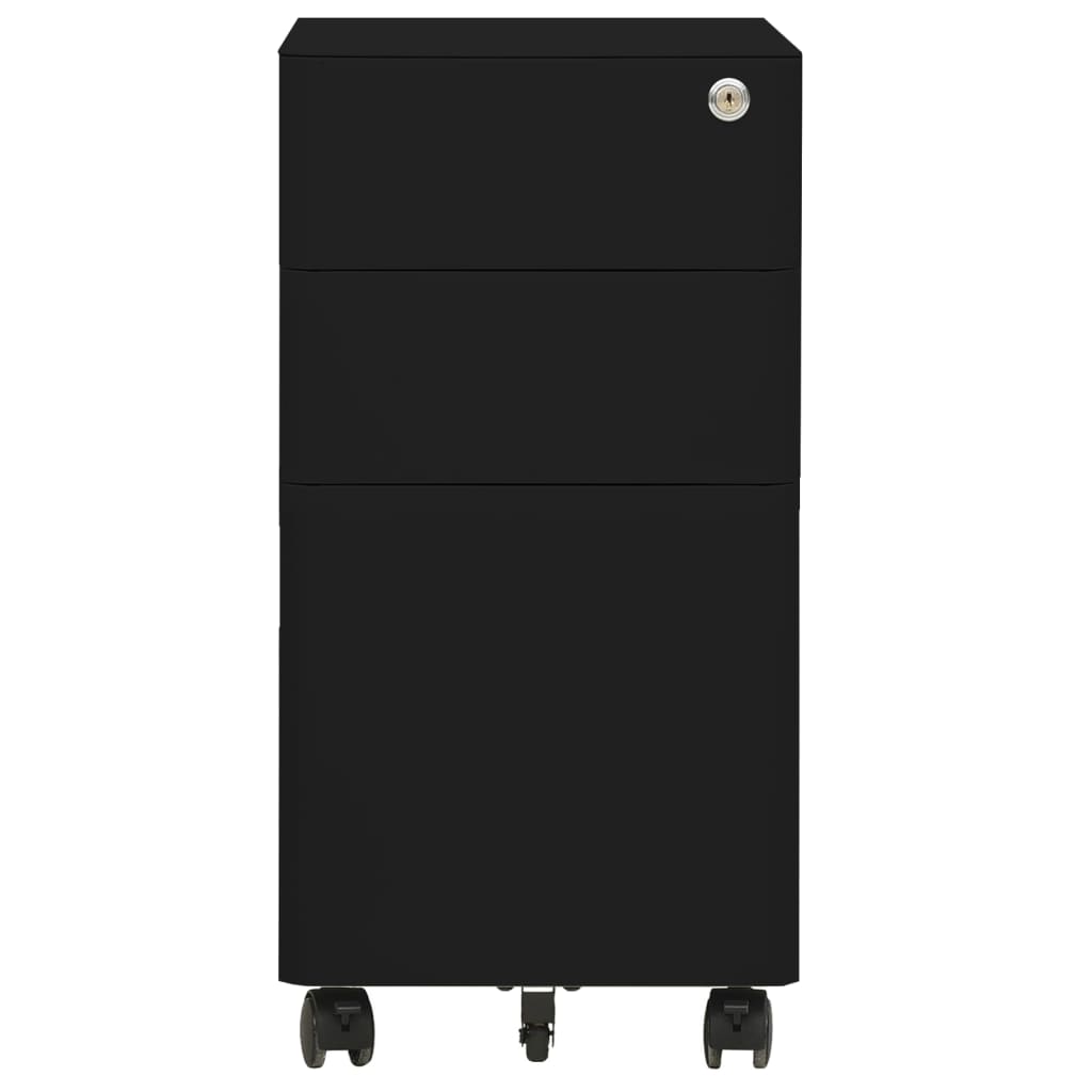 vidaXL File Cabinet | Black | Steel | File Cabinet | Rectangular | Modern