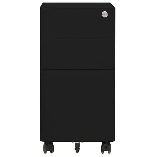 vidaXL File Cabinet | Black | Steel | File Cabinet | Rectangular | Modern