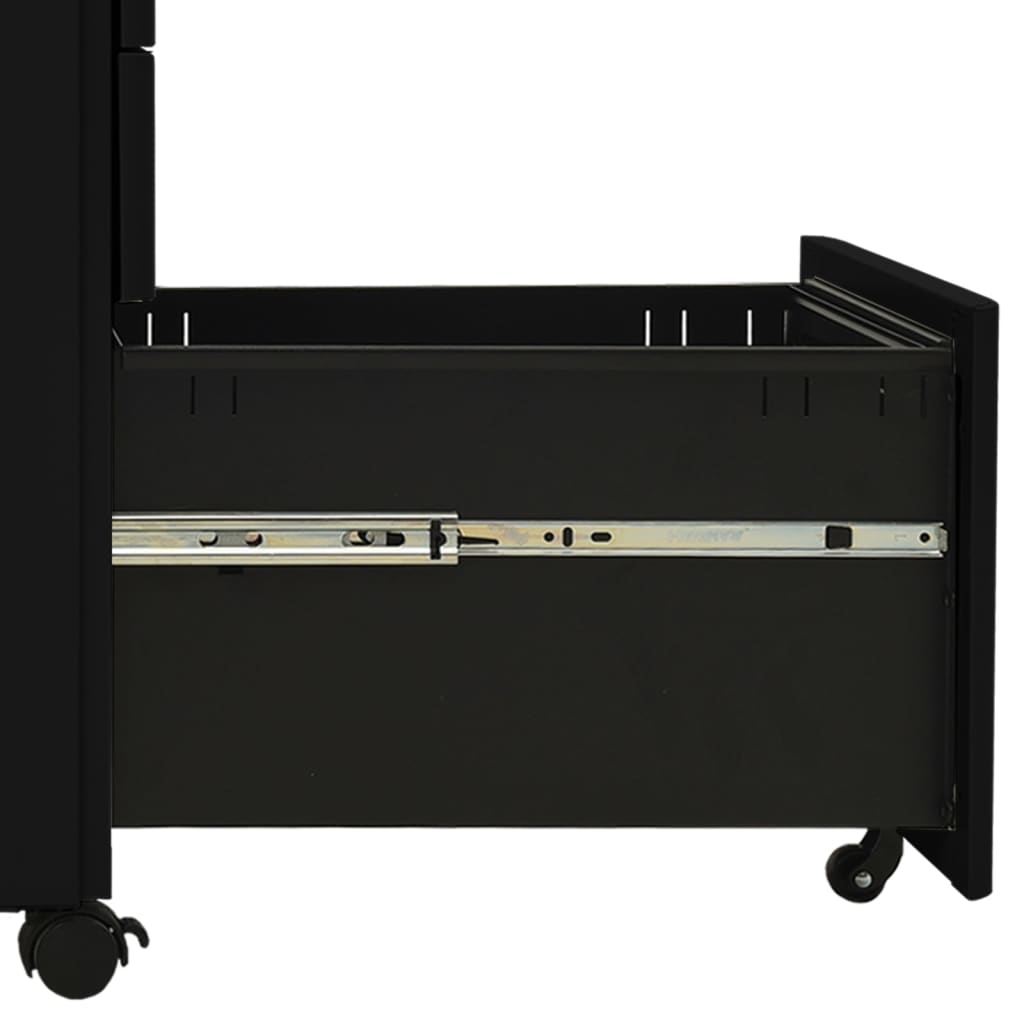 vidaXL File Cabinet | Black | Steel | File Cabinet | Rectangular | Modern
