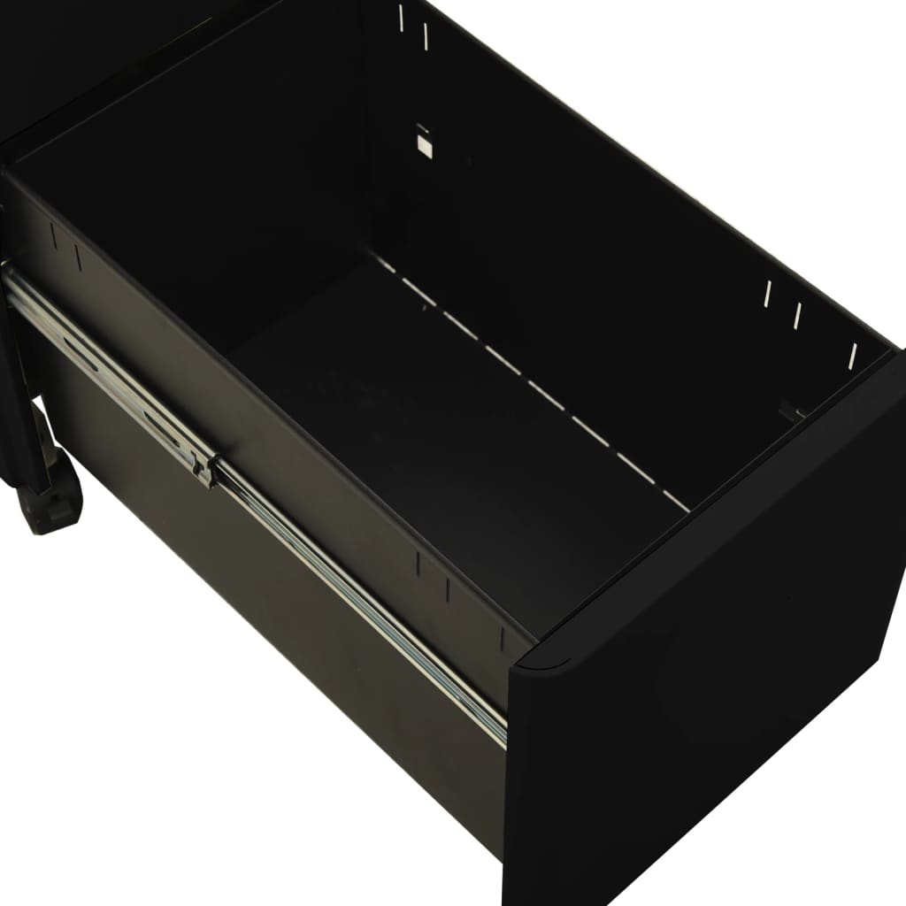 vidaXL File Cabinet | Black | Steel | File Cabinet | Rectangular | Modern