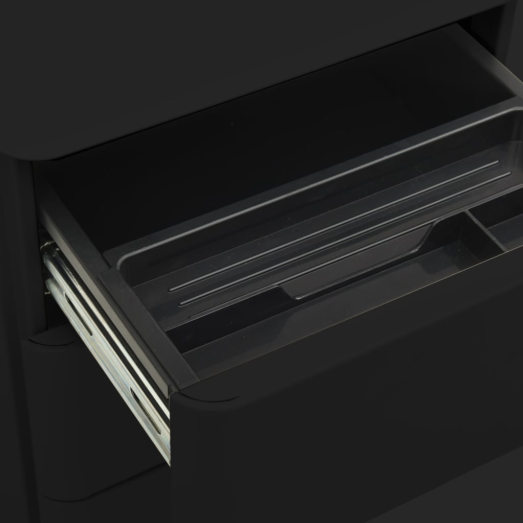 vidaXL File Cabinet | Black | Steel | File Cabinet | Rectangular | Modern