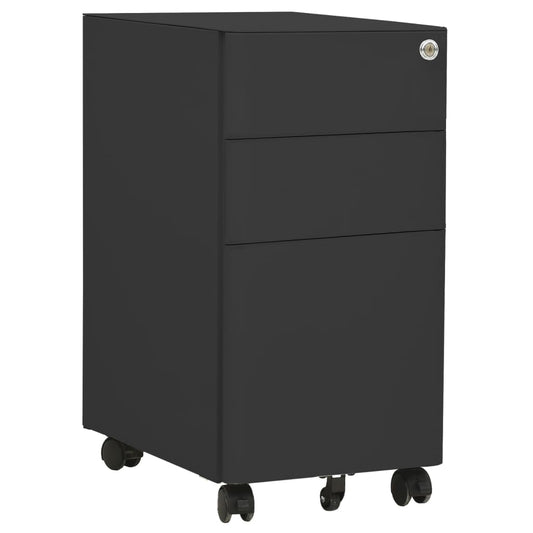vidaXL File Cabinet | Anthracite | Steel | 30x45x59 cm | Drawers | File Cabinet