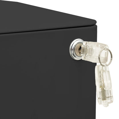 vidaXL File Cabinet | Anthracite | Steel | 30x45x59 cm | Drawers | File Cabinet