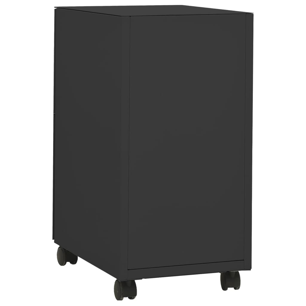 vidaXL File Cabinet | Anthracite | Steel | 30x45x59 cm | Drawers | File Cabinet