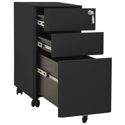 vidaXL File Cabinet | Anthracite | Steel | 30x45x59 cm | Drawers | File Cabinet