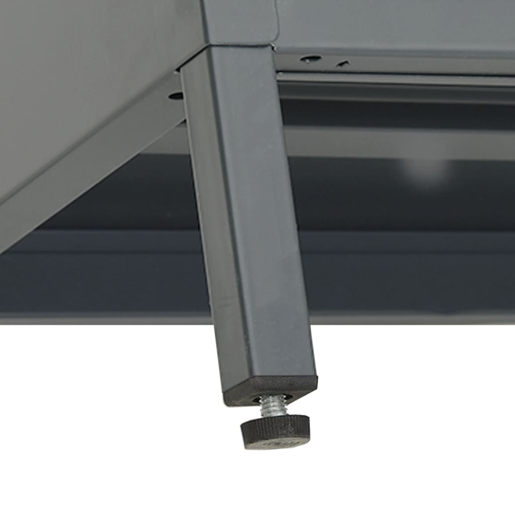vidaXL TV Cabinet Anthracite 105x35x52 cm Steel and Glass
