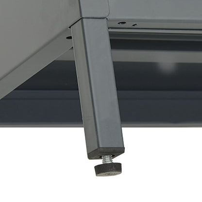 vidaXL TV Cabinet Anthracite 105x35x52 cm Steel and Glass
