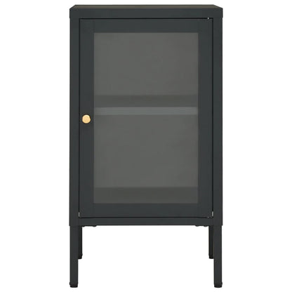 vidaXL Sideboard Anthracite 38x35x70 cm Steel and Glass