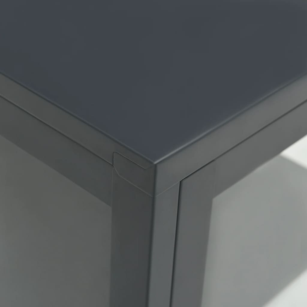 vidaXL Sideboard Anthracite 38x35x70 cm Steel and Glass