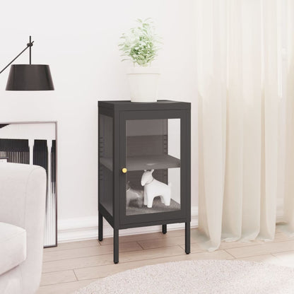 vidaXL Sideboard Anthracite 38x35x70 cm Steel and Glass