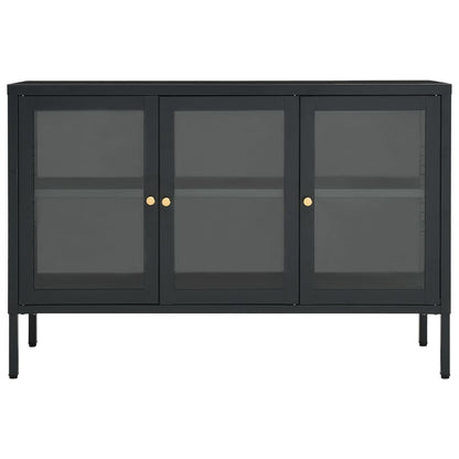 vidaXL Sideboard Anthracite 105x35x70 cm Steel and Glass