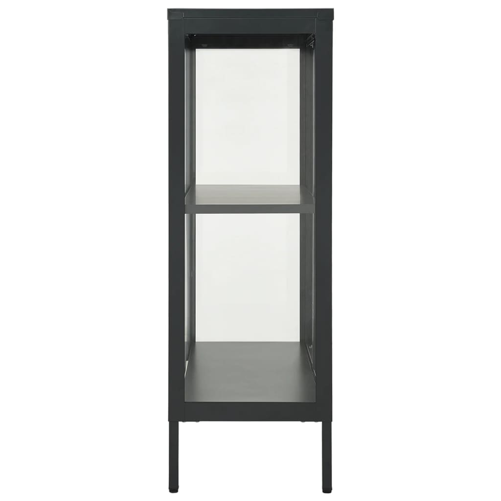 vidaXL Sideboard Anthracite 75x35x105 cm Steel and Glass