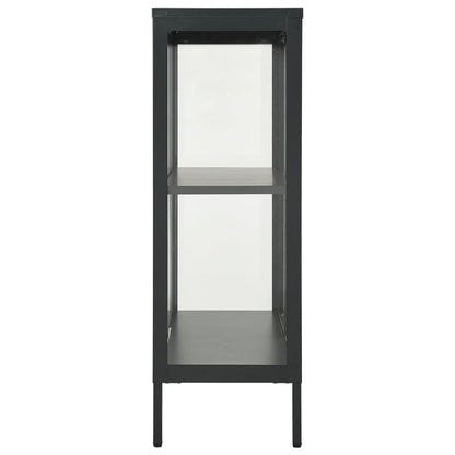 vidaXL Sideboard Anthracite 75x35x105 cm Steel and Glass