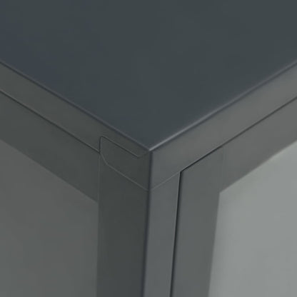 vidaXL Sideboard Anthracite 75x35x105 cm Steel and Glass