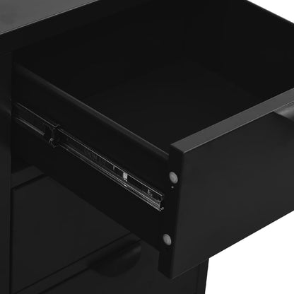 vidaXL Sideboard | Black | Steel | Medium | Sideboard | Rectangular | Modern