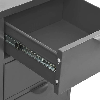 vidaXL Sideboard Anthracite 75x35x70 cm Steel and Tempered Glass
