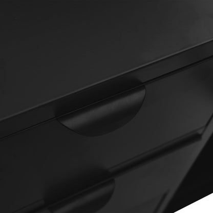vidaXL Sideboard | Black | Steel, tempered glass | Medium | Sideboard