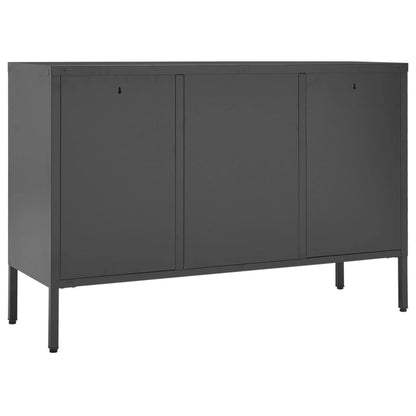 336078 vidaXL Sideboard Anthracite 105x35x70 cm Steel and Tempered Glass