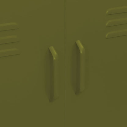 vidaXL Storage Cabinet Olive Green 80x35x101.5 cm Steel