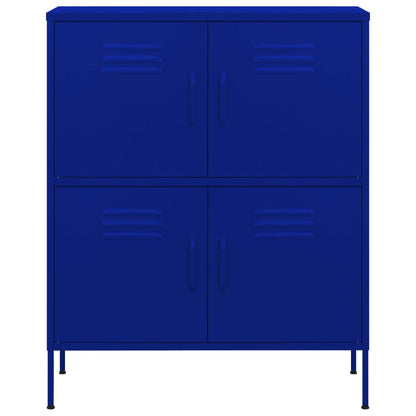 vidaXL Storage Cabinet Navy Blue 80x35x101.5 cm Steel