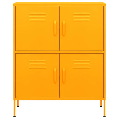 vidaXL Storage Cabinet | Mustard Yellow | Steel | Medium | Storage Cabinet