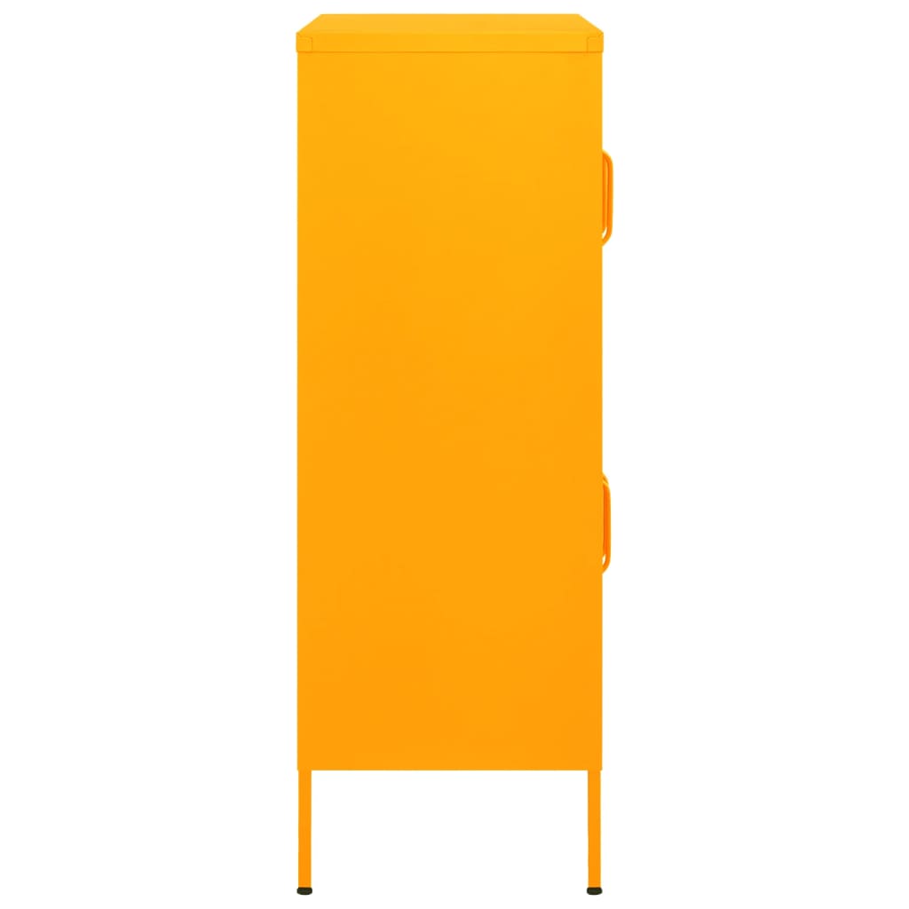 vidaXL Storage Cabinet | Mustard Yellow | Steel | Medium | Storage Cabinet