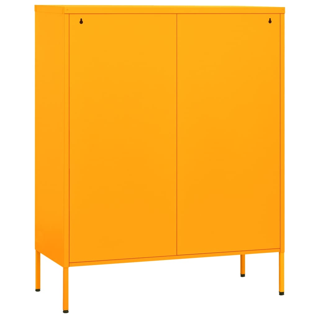 vidaXL Storage Cabinet | Mustard Yellow | Steel | Medium | Storage Cabinet
